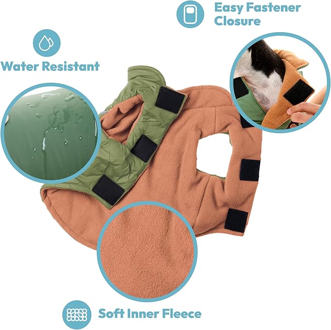 Gooby Sports Vest Dog Jacket - Black, X-Small - Reflective Dog Vest with D Ring Leash Warm Fleece Lined Hook and Loop Closure for Small to Medium Dogs