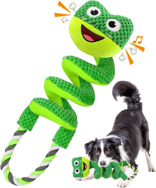 VIWIK Interactive Plush Squeaky Toys for Large, Medium, Small Dogs - Smart Breed Puppy Toys for Boredom, Tug of War, Teething