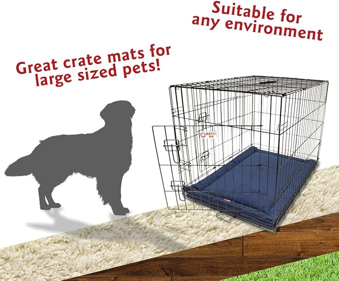 42" Villa Navy Blue Crate Dog Bed Mat By Majestic Pet Products