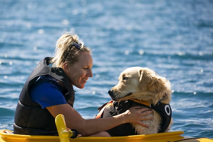 Stunt Puppy Float Doggy Life Jacket, Ergonomic Dog Life Vest for Swimming, Patented Design for Secure Fit, Small Wide, Blue