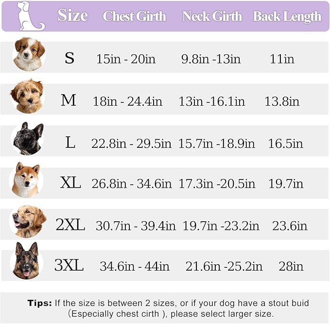 PETDSH Dog Coat Large, Windproof Dog Jacket with Warm Fleece Lining, Thickened Collar Dogs Winter Coat, Adjustable Reflective Pet Coats for Cold Weather (Purple, XXX-Large)