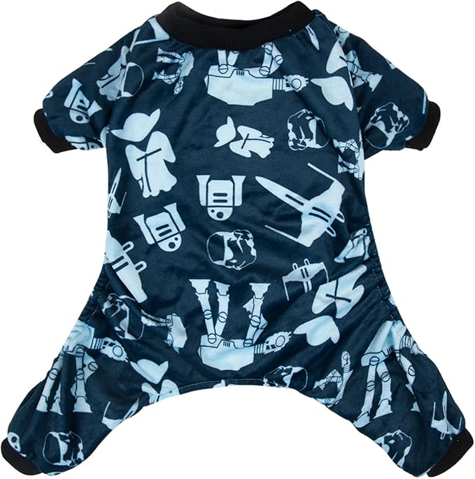CuteBone Small Dogs Outfit Soft Puppy Onesies Pjs Dog Pajamas Pet Coat Cat Apparel Comfy Doggie Jumpsuit Bodysuit for All Seasons P47XL