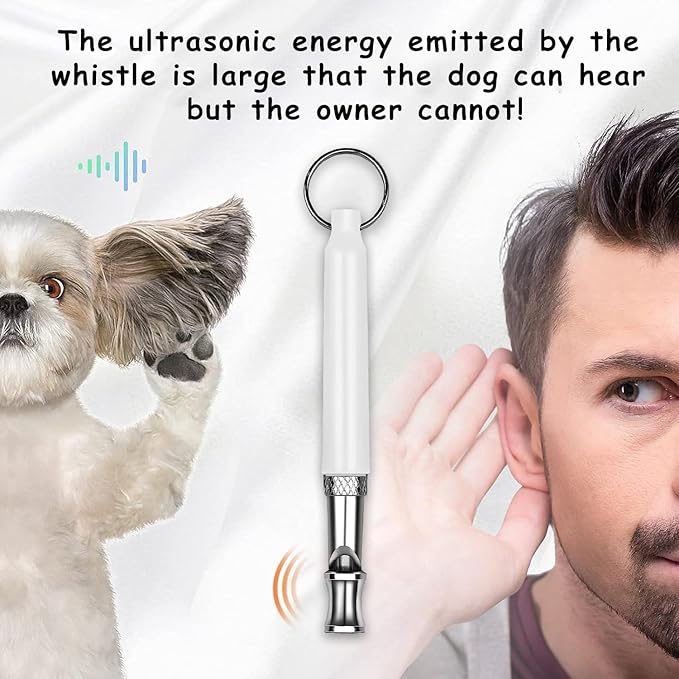 Dog Whistle to Stop Barking Neighbors Dog,2 Pcs Adjustable Ultrasonic Silent Dog Whistle