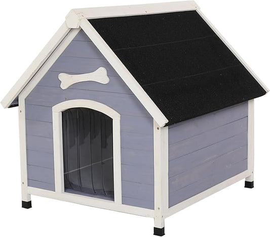 Solid Wood Dog House Comfortable Outdoor Shelter for Medium-Sized and Smaller Dog Sturdy, Durable and Easy to Clean,Can DIY,33.5’’D×30.7’’W×32.3’’H