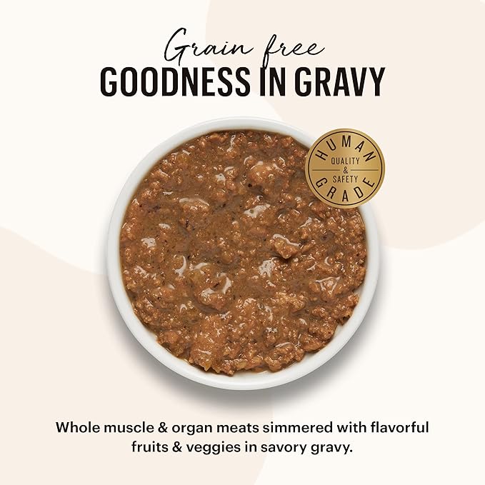 The Honest Kitchen Minced - Grain Free Wet Cat Food with Bone Broth Gravy Variety Pack, 2.8 oz (Pack of 8)