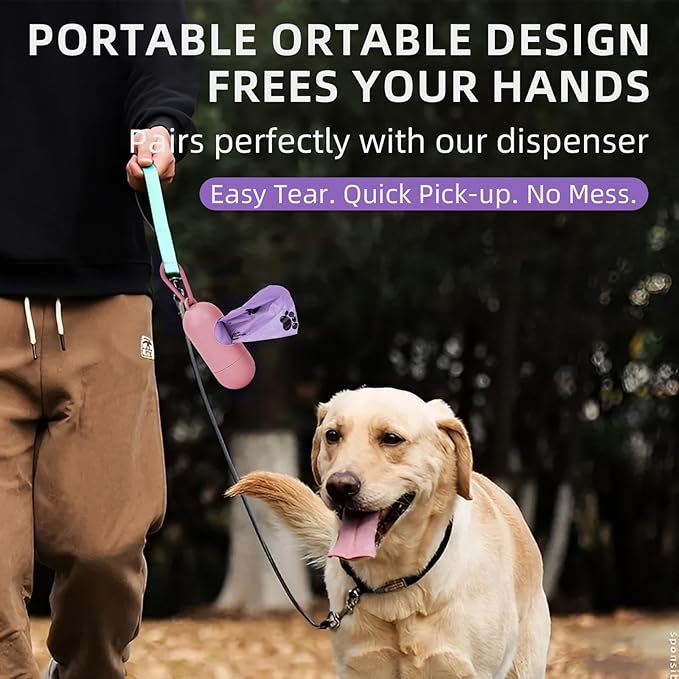 Undoria Purple Poop Bags for Dogs,18 rolls(270 Count Biodegradable Poop Bags,9x13 inches),With Dog Poop Bag Holder– Extra Thick & Leak-Proof Waste Bags for Dogs & Cats,Lavender Scent