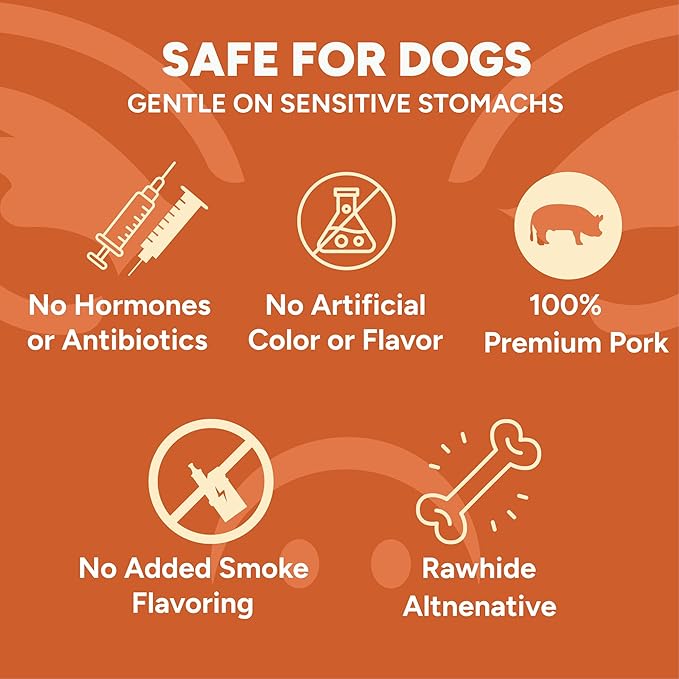 Gaines Pet Pig Ears for Dogs - 5 Count, Thick Cut, All-Natural Whole Ears - No Additives Or Hormones, Safe Rawhide Alternative, Dental Health, Easy to Digest, Great for Small to Large Dogs