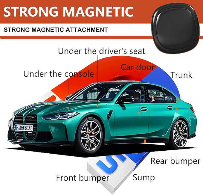 Mini GPS Tracker for Vehicles-Tracker Device for Vehicles No Subscription No Monthly Fee Real-Time Car Tracker Device Hidden Magnetic Tracking for Cars Kids Dogs