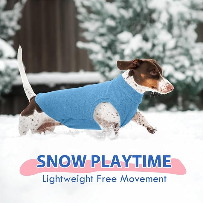 Dog Fleece Vest - Blue, S - Warm and Stretchable Sweatshirt | Sleeveless Lightweight Sweater, Pullover Design for Small Dogs, Chihuahua Clothes, Papillon, Pomeranian