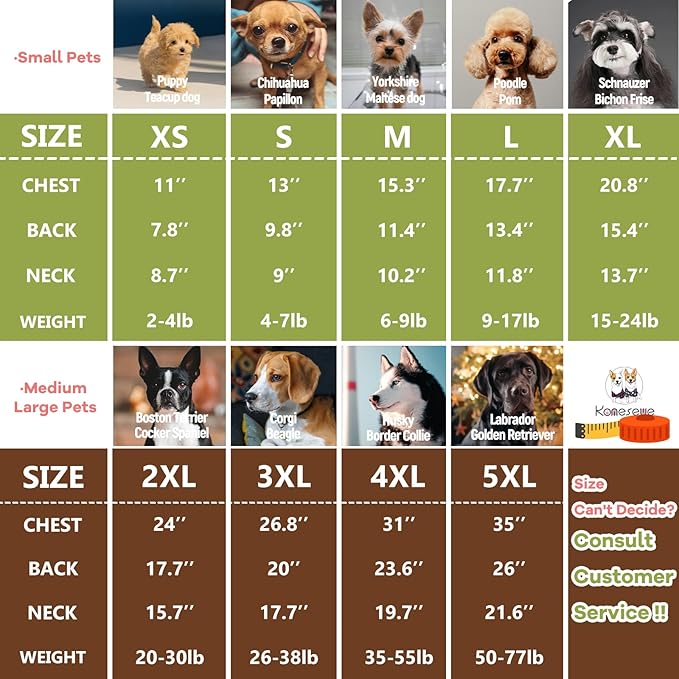 Koneseve Dog Shirts 2 Pack Soft Tee Comfortable Pet Clothes for Small Pets Brown & Avocado Green L