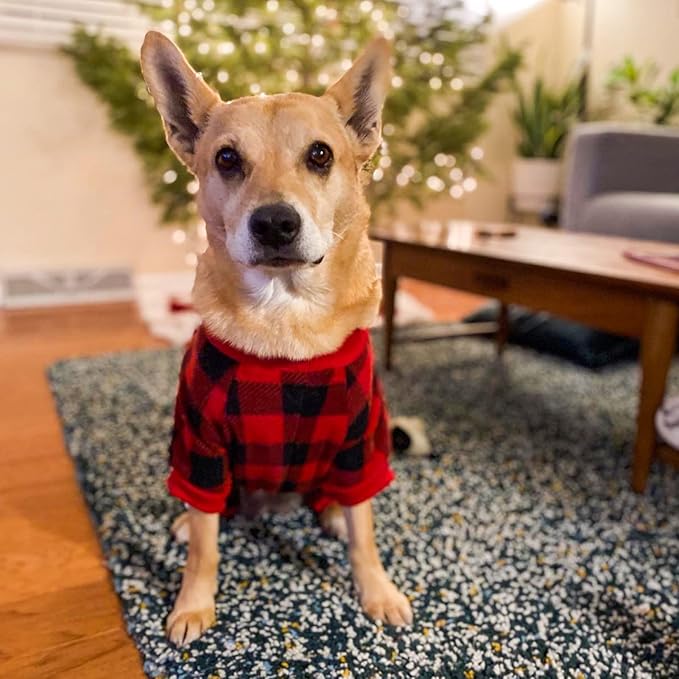 SCENEREAL Dog Pajamas for Small Medium Large Dogs Soft Pet Sweater Clothes Warm Puppy Onesie Outfits for Doggie Winter Christmas - Dog Jammies Pjs