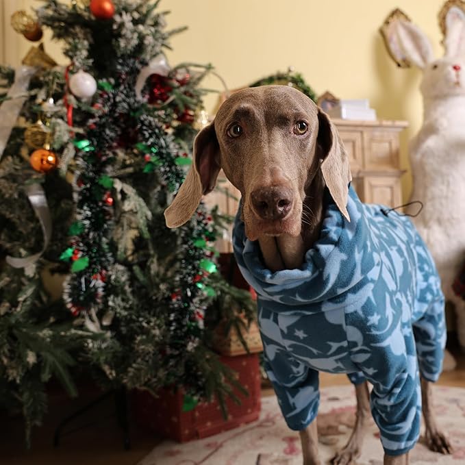 ROZKITCH Shark Dog Pajamas, Pet Windproof Warm Cold Weather Jacket Vest with Luminous Zipper, Jumpsuit Apparel Outfit Clothes for Small Medium Large Dog Shark M