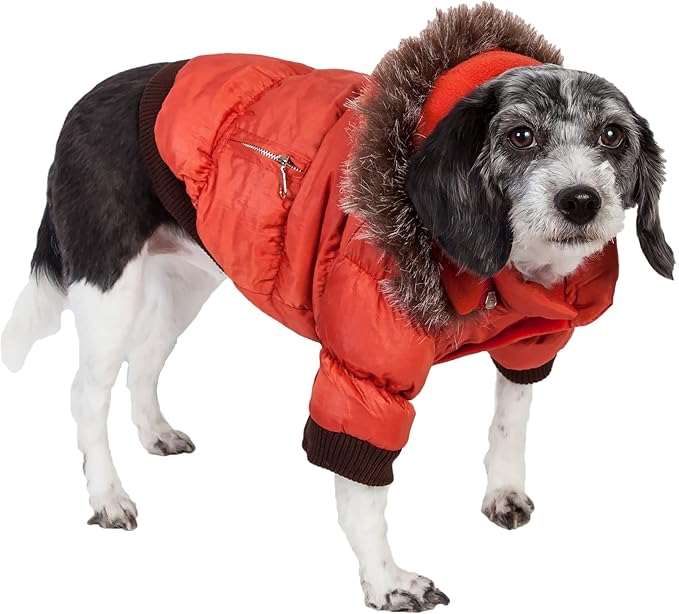 Pet Life ® Metallic Fashion Pet Parka Coat