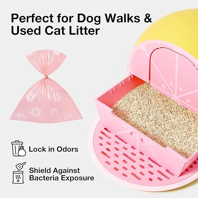VETRESKA Dog Poop Bags Lavender Scented Pet Waste Bags Leak Proof & Extra Thick Waste Bags for Dog Walking and Cat Litter 300 Counts 20 Refill Rolls 9 * 13 inches