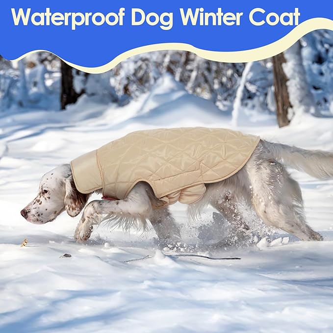 MIGOHI Winter Dog Jackets, Reversible Plaid Coats, Windproof, Waterproof, Warm for Small to Large Dogs Vest, Pink, XL