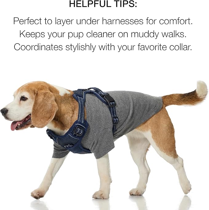 Toby II - The Perfect Tee, 8 Pack Short Sleeve Pet T-Shirt 100% Organic Cotton Tees Clothes for Small, Medium, Large Dogs, Rainbow Pink, X-Small