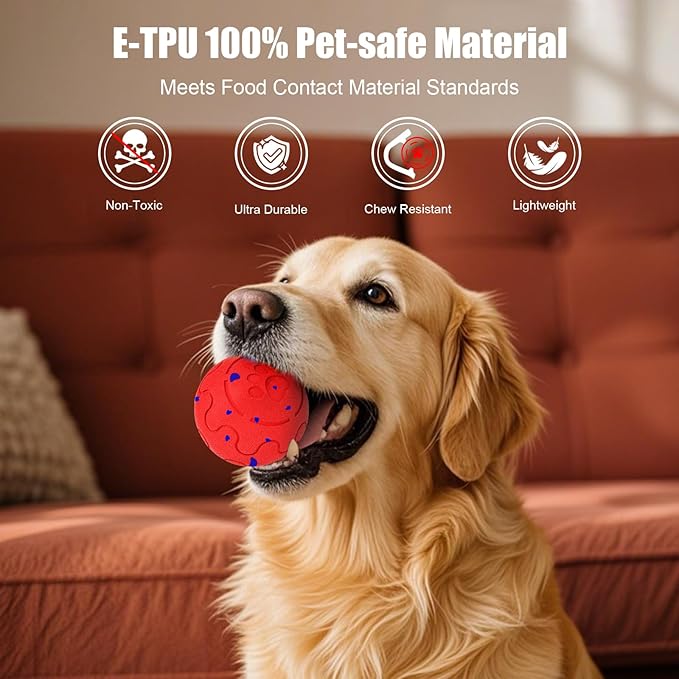 Interactive Dog Ball Replacement Shell (Red)