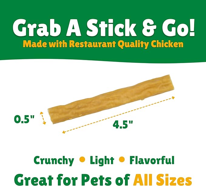 Lucky Premium Treats Lucky Shorty Slims – Chicken Jerky Dog Treats and Crunchy Dog Chew Sticks with Real Chicken for Small to Large Dogs (7 Count)