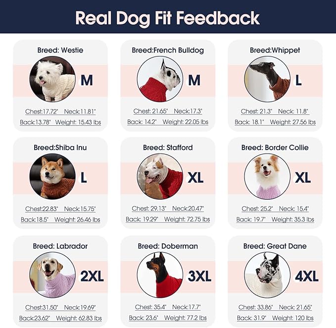 IECOii XL Dog Sweater Dress for Large Dogs Girl, Cable Knit Winter Dress for Female Dogs, Purple,XLarge, Soft Girl Dog Sweater with Tartan Plaid Skirt Cute Turtleneck Knitwear for Cold Weather