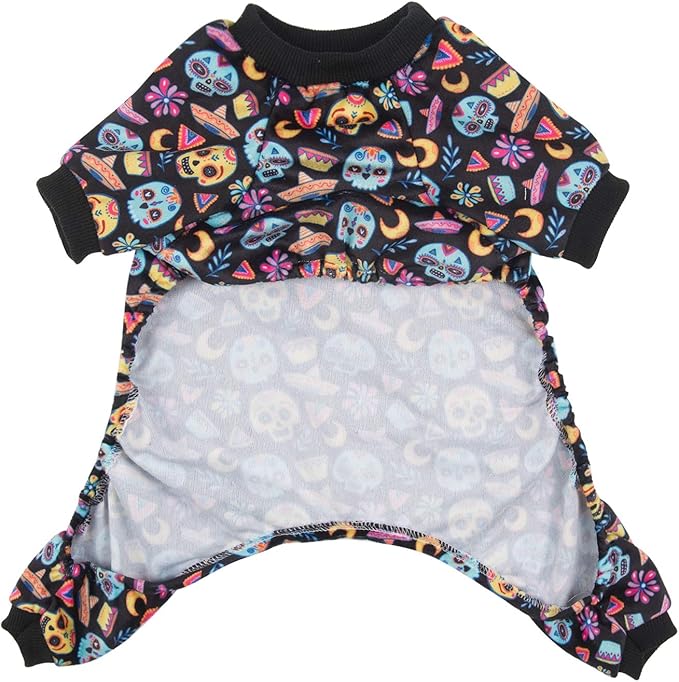 CuteBone Small Dogs Outfit Soft Puppy Onesies Pjs Halloween Dog Pajamas Pet Coat Cat Apparel Comfy Doggie Jumpsuit Bodysuit for All Seasons P73M