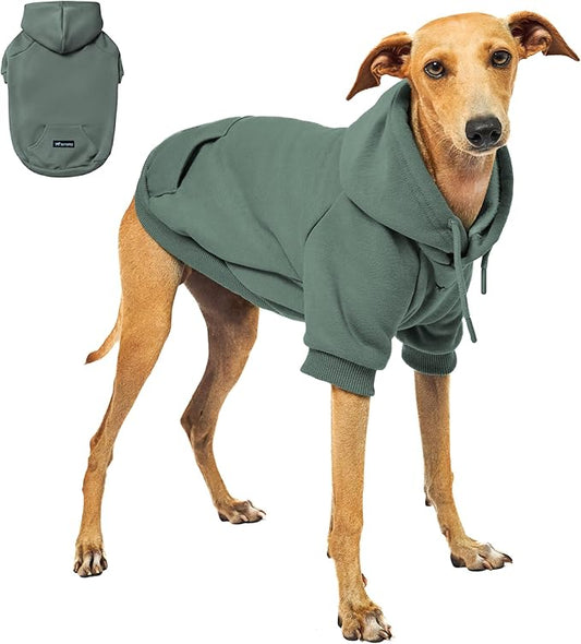 Tuff Pupper Dog Hoodie | Premium Quality 100% Organic Cotton | Ultra Soft Interior for Superior Comfort | Elastic Cuffs & Drawstring for Warmth | Stretch Fit Suitable for All Breeds (Teal, XXS)