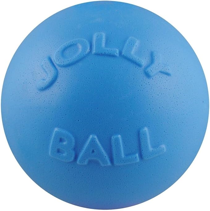 Jolly Pets Bounce-n-Play Dog Toy Ball, 6 Inches, Blueberry, All Breed Sizes