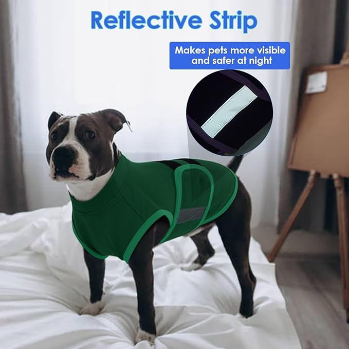 MIGOHI Breathable Dog Anxiety Calming Vest,Dog Firework Anxiety Relief Vest,Dogs Stress and Anxiety Relief Coat,Anxiety Vest for Large Dogs,XL,Green