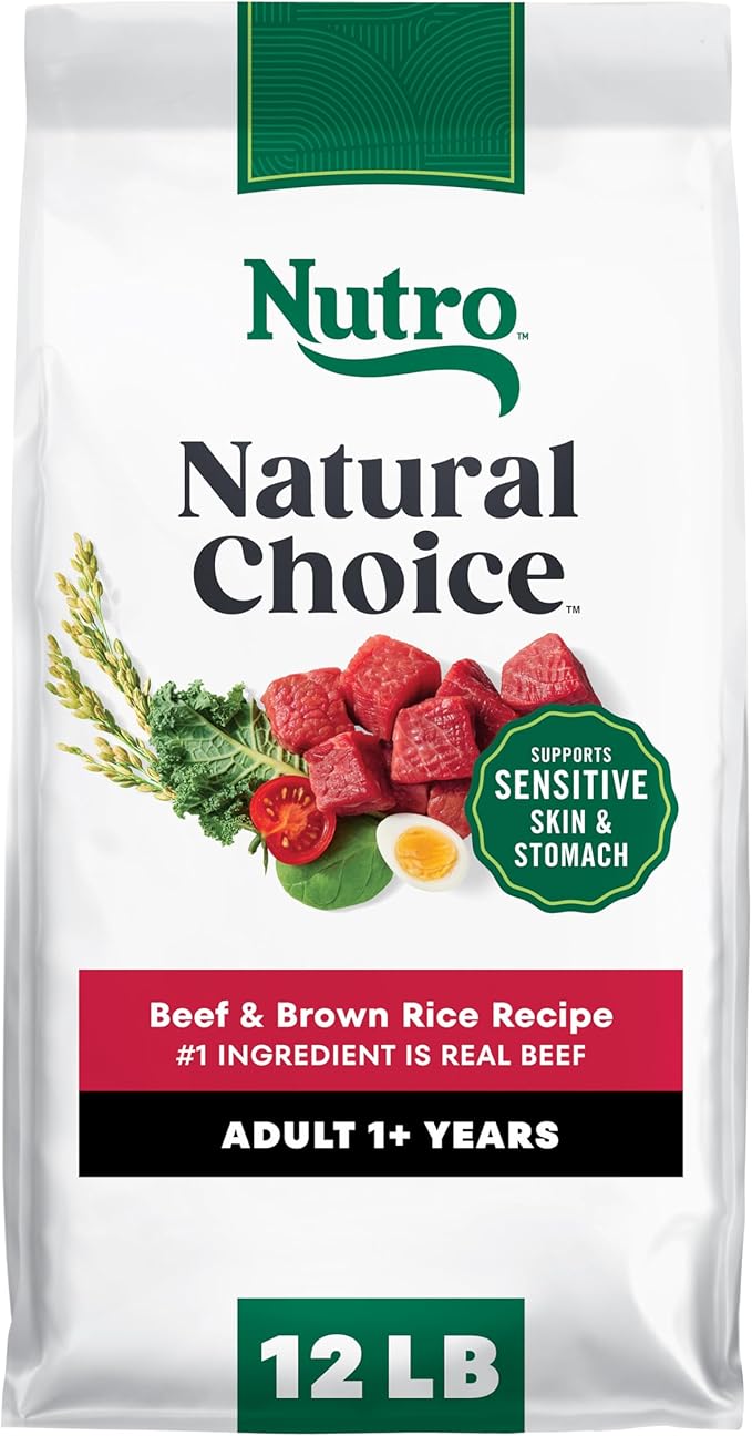 Nutro Natural Choice Adult Dry Dog Food, Beef and Brown Rice Recipe, 12 lbs.
