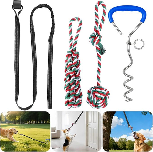 HOPET Dog Bungee Tug Toy for Dogs, Dog tug of war Toy,Outdoor Interactive Toys