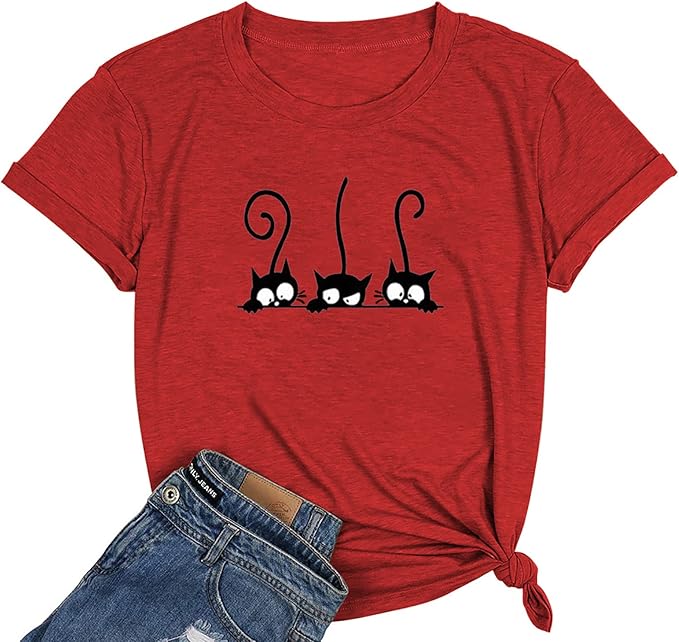 NIUBIA Women's T Shirts Summer Tops Simple Heart Graphic Shirts Sayings Short Sleeve Vacation Casual Blouse Thankful Tee