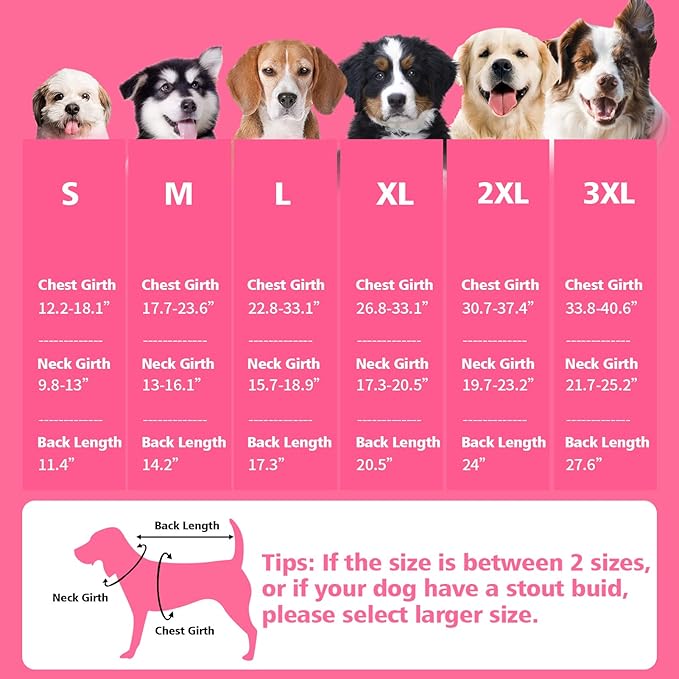 Fragralley Dog Coat Large, Waterproof Dog Jacket with Warm Fleece Lining, Adjustable Reflective Dogs Winter Coat, Turtleneck Pet Coats for Cold Weather (Pink L)