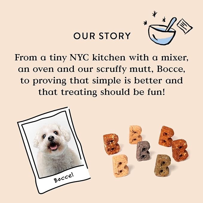 Bocce's Bakery Dailies Sweet Dreams Dog Treats for Bedtime Support, Wheat-Free Dog Treats, Made with Real Ingredients, Baked in The USA, All-Natural Soft & Chewy, Banana & Honey, 6 oz