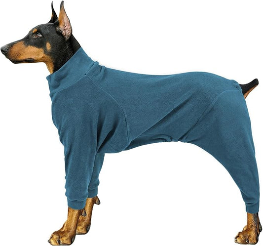 Dog Winter Coat for Small Medium Large Dog Run Walk Sleep Pet Warm Fleece Sweater & Windproof Pajamas Snow Jacket 3XL Turquoise