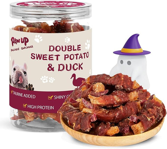 PAWUP Duck & Sweet Potato Dog Treats, High Fiber Pet Treats for Medium Dogs, Healthy Chews Snacks, High in Protein, 12.5 oz