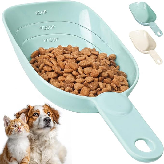 Dog Food Scoop 1 Cup, One Cup Measuring Cup, Food-Grade Melamine Pet Food Scoop, Durable 1 Cup Scoop with Precise Markings, BPA-Free & Dishwasher Safe (Green, 8oz)