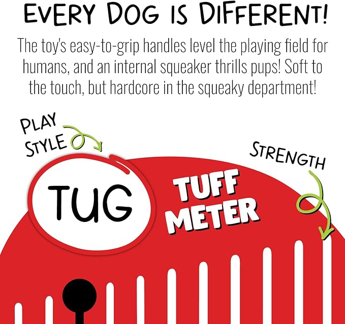 Jolly Pets Jolly Tug-a-Mal Elephant Tug/Squeak Toy, Medium