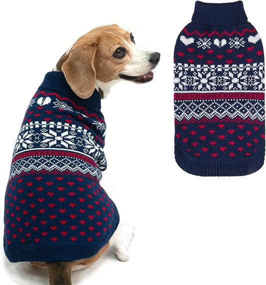 SCENEREAL Dog Sweaters for Small Medium Dogs - Soft, Warm Turtleneck Small Dog Sweater, Ugly Knit Dog Christmas Outfits for Dachshund, Chihuahua, Pug, Yorkie,Winter Pet Clothes Male Female