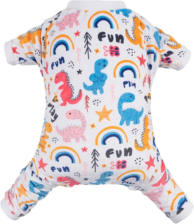 CuteBone Small Dogs Outfit Soft Puppy Onesies Pjs Dog Pajamas Pet Coat Cat Apparel Comfy Doggie Jumpsuit Bodysuit for All Seasons P159S