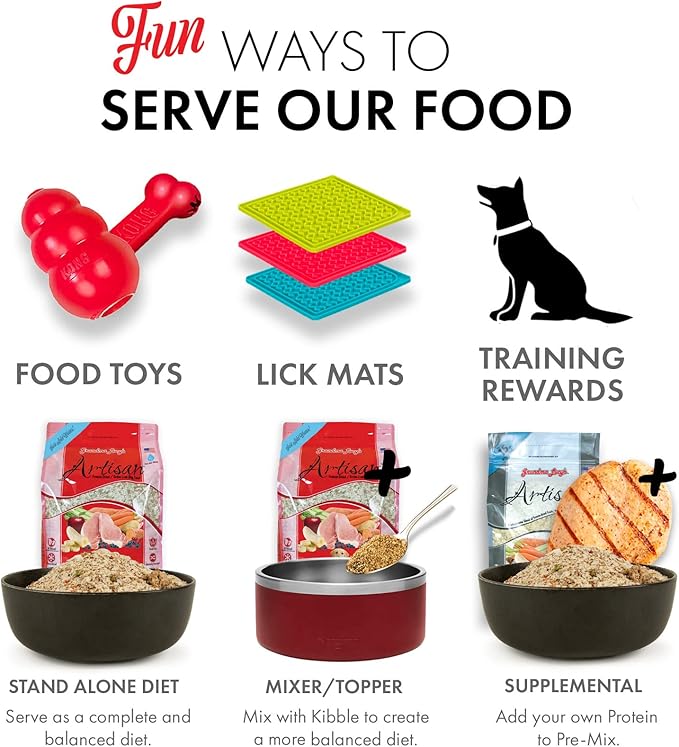 Grandma Lucy's Artisan Dog Food, Grain Free and Freeze-Dried - Artisan Pork, 3Lb Bag
