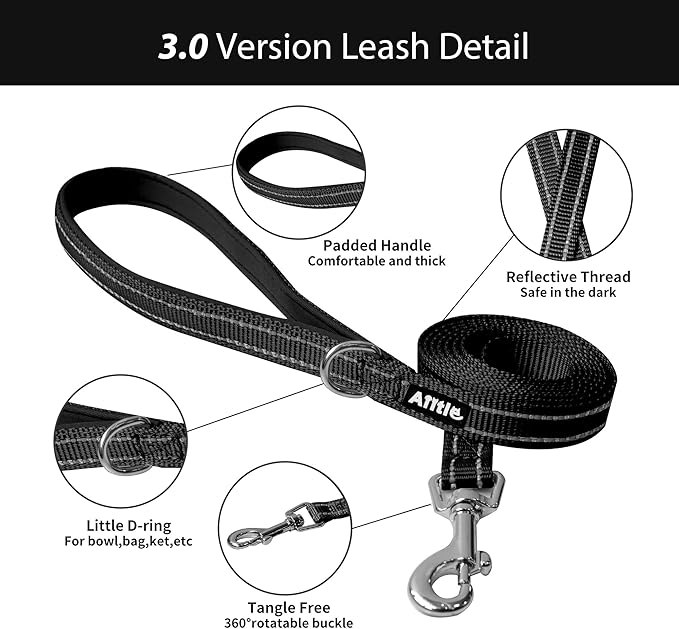 AIITLE Escape Proof Dog Harness - Step in Adjustable Dog Harness No Choke Over with Breathable Mesh and Quick-Release Buckle for Summer- Outdoor Walking, Camping, Training for Medium Dogs Black XL