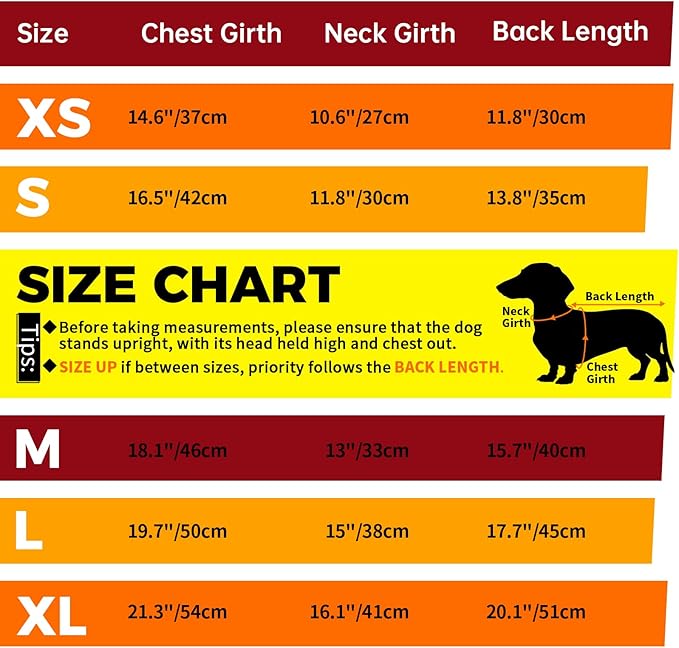Lelepet Dachshund Coat Warm Dog Winter Coat Waterproof Dog Jacket with Fleece Lining, Reflective Outdoor Dachshund Snowsuit with Leash Hole Adjustable Neckline,Coats for Small Medium Dogs,Red, S