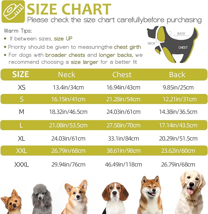 Dog Winter Coat with Harness, Dog Jacket, Pet Clothes with Zipper on Back, Waterproof Windproof Warm Vest, Reflective Cold Weather Coats, for Small Medium Large Dogs, Thick, Green, L