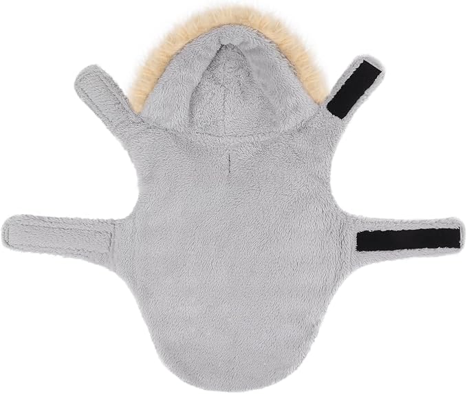HDE Dog Puffer Jacket Fleece Lined Warm Dog Parka Winter Coat with Harness Hole Pastel Rainbow - S