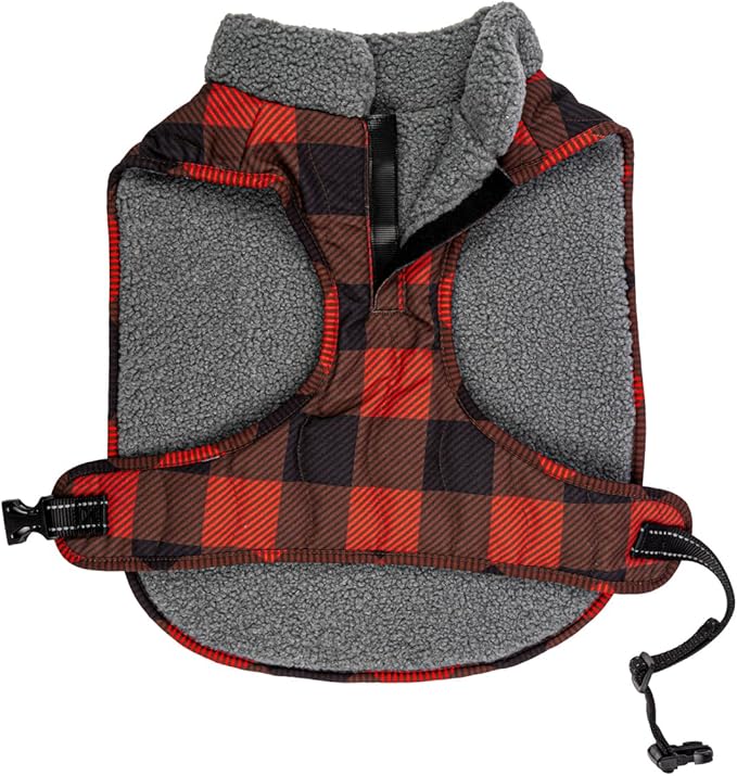 King Buck After-Hunt Quilted Sherpa Jacket, Buffalo Red, S/M