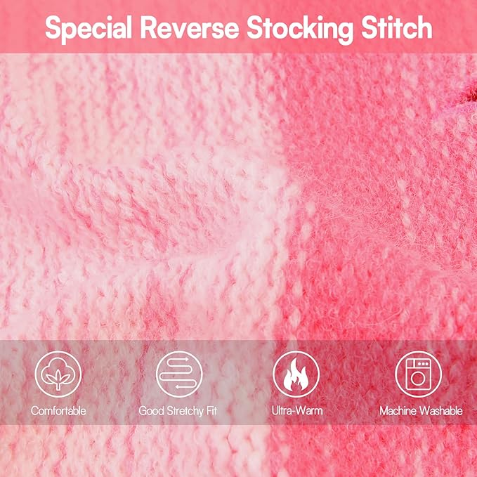 Queenmore Small Dog Sweater, Knitted Pullover Puppy Sweater,Cold Winter Pet Sweaters for Dog Girls Boys, Soft Turtleneck Knit Sweater with Leash Hole,Long Sleeves Christmas DogSweater(Pink,S)
