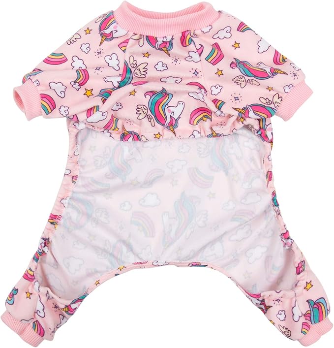 CuteBone Small Dogs Outfit Soft Puppy Onesies Pjs Dog Pajamas Pet Coat Cat Apparel Comfy Doggie Jumpsuit Bodysuit for All Seasons P67L