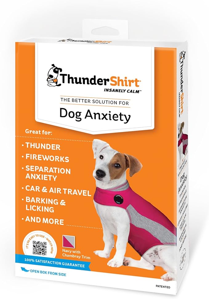 Thundershirt Apparel clothing Thundershirt Dog Anxiety Jacket, Pink, X Large 65-110 lbs US