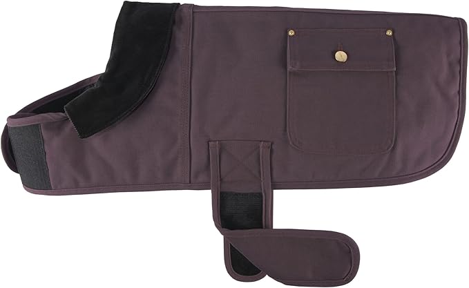 Carhartt Firm Duck Insulated Dog Chore Coat, Durable Weather Resistant Jacket for Cold and Windy Conditions, Contains PFAS (Deep Wine), Small
