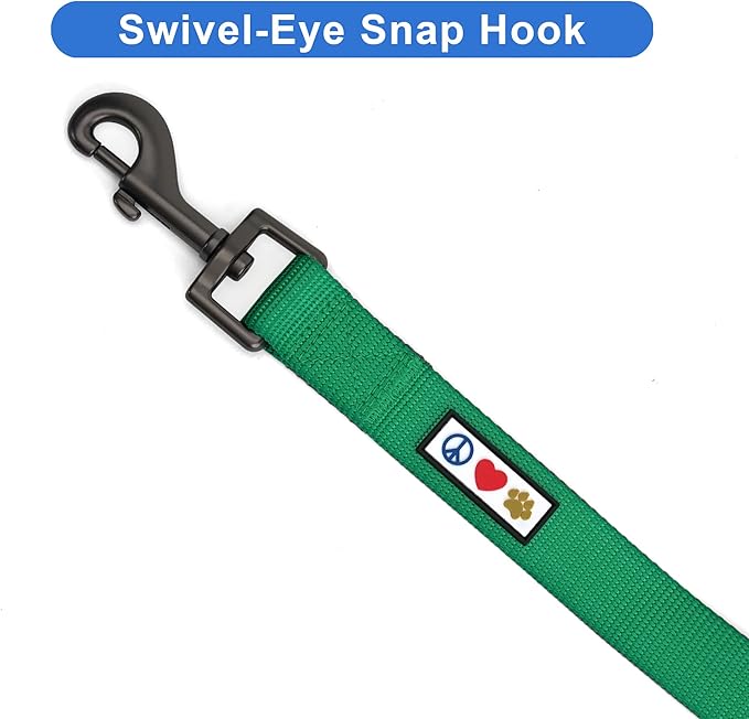 Pawtitas 6 FT Solid Color Leash for Puppy and Dog Leash Dog Training Leash 6 ft or 1.8 m Dog Leash Extra Extra Small Dog Leash can be Used for as a Cat Leash Lush Green Dog Leash