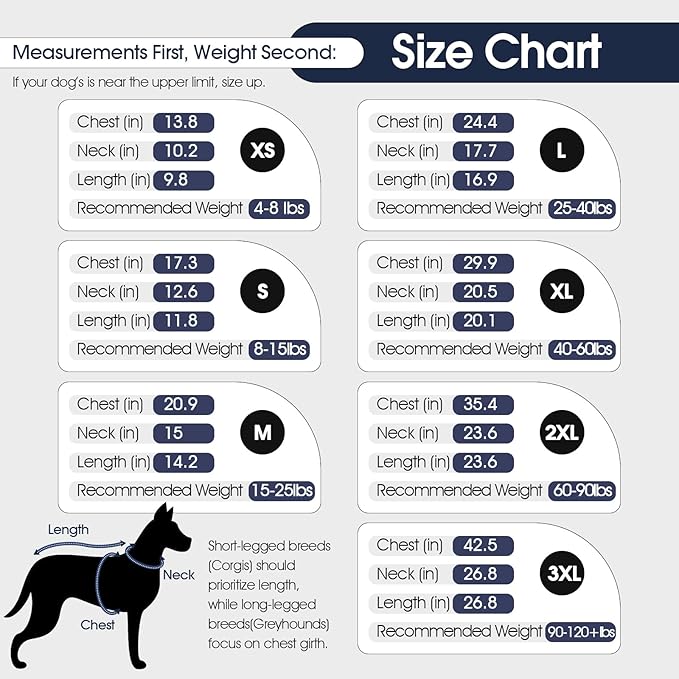 DENTRUN Dog Coat with Harness Built in, Easy On/Off Zipper Closure Winter Dog Vest, Water-Repellent Fleece Lined Warm Jacket with Reflective for Medium Dogs, Dark Blue, L